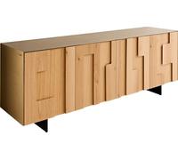 DeLife Commode Taka Metallic Gold 200 cm 4 Portes flottantes métal Noir Buffet