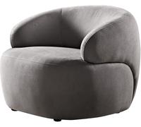 DeLife Fauteuil-Cocktail Nova Microfibre Gris 88x88 cm Fauteuil Lounge