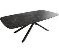 DeLife Table à Manger Edge Boot 240x120 cm Céramique Laminam® Nero Greco