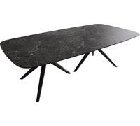 DeLife Table à Manger Edge Boot 240x120 cm Céramique Laminam® Nero Greco