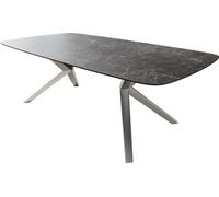 DeLife Table à Manger Edge Boot 260x120 cm Céramique Laminam® Nero Greco