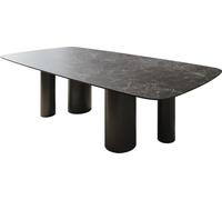 DeLife Table à Manger Edge Boot 260x120 cm Céramique Laminam® Nero Greco