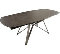 DeLife Table-Manger Carlow céramique marron130/200x95x76cm Extensible
