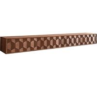 DeLife Table TV Fevo Acacia Marron 220 cm 4 Portes Buffet Bas Flottant