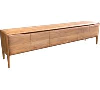 DeLife Table-TV Simcha Acacia Naturel 220 cm 4 Portes 2 tiroirs Meuble TV