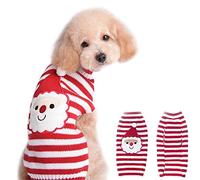 DELIFUR Pull Père Noël Pull pour Animaux de Compagnie Pull de Noël Chien Pulls de Noël Manteau par Temps Froid pour Petits et Moyens Chiens et Chats(Père Noël,S)