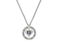 Delight Petit cœur avec Pieds de bébé God Gave Me You Collier avec Bague d’Affirmation