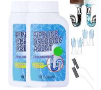 Delighteal Drain Cleaner - Delighteal Pipeline Dredging Agent - Powerful Quick Cleaning Drain Toilet Cleaner Tool for Kitchen and Toilet Pipelines (02)