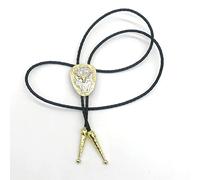 DELIGUO Bolo Cravate pour Homme - Western Cowboy Animal Bovins Têtes Cravate Vintage Costume Décontracté Accessoire pour Hommes Et Femmes Collier en Cuir Corde Bijoux,Bétail,Taille Unique