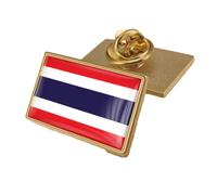DELIGUO Broche De Drapeau De La Thaïlande - Broche De Carte De La Thaïlande, Épingle en Émail pour Vêtements, Sac À Dos, Épingle De Mode, Bijoux, Épingle De Voyage, Vêtements, Sac À Dos, Badge Un