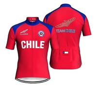 DELIGUO Maillots De Cyclisme Homme - Chili Maillot Manches Courtes Cyclisme VTT Hommes Veste Vélo Chemise avec 3 Poches Arrière Respirant Top Sports De Montagne en Plein Air Bicycl,comme Montré,4XL