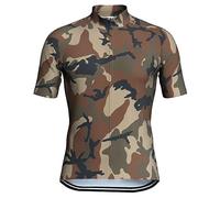 DELIGUO Maillots De Cyclisme Homme - Militaire Hommes Été Manches Courtes Cyclisme VTT Vélo Montagne Maillots Réfléchissants Motocross Descente Racing Route Veste Tops,comme Montré,XL
