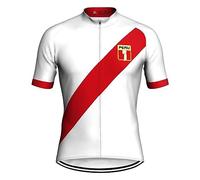 DELIGUO Maillots De Cyclisme Homme - Sports De Plein Air Chemise À Manches Courtes Maillot De Cyclisme Fermeture À Glissière Complète Vêtements De Vélo Vêtements De Vélo De Montagne Maillot Pérou T