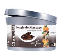 déliktess® - Bougie de massage Végétale 190 ml - 18 parfums au choix - Fabriquée en France (Chocolat)
