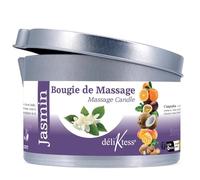 déliktess® - Bougie de massage Végétale 190 ml - 18 parfums au choix - Fabriquée en France (jasmin)