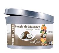 déliktess® - Bougie de massage Végétale 190 ml - 18 parfums au choix - Fabriquée en France (Noix de coco)