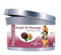 déliktess® - Bougie de massage Végétale 190 ml - 18 parfums au choix - Fabriquée en France (Passion)
