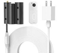 delilyn Câble d'alimentation avec adaptateur pour sonnette vidéo Blink 2e génération (version 2025), transformateur de sonnette avec cordon de charge résistant aux intempéries de 5 m pour sonnette