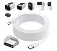 delilyn Câble d'alimentation de 7,6 m pour Eufy SoloCam S220/S340, C210, câble d'extension d'alimentation pour eufyCam 3/S330, 3C/S300, cordon de charge plat résistant aux intempéries pour caméra