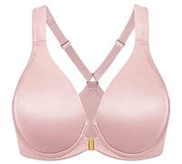 DELIMIRA Femme Soutien Gorge Fermeture Devant Emboitant avec Armatures Dos Nageur Rose Nue 105F