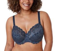 DELIMIRA Femme Soutien Gorge Grande Taille Dentelle Sargasse 90D