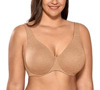 DELIMIRA Femme Soutien Gorge Minimiseur Forte Poitrine Invisible Grande Taille avec Armature Chanterelle 90H