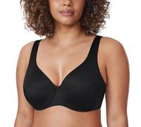DELIMIRA Femme Soutien Gorge Minimiseur Forte Poitrine Invisible Grande Taille avec Armature Noir 105E