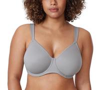 DELIMIRA Femme Soutien Gorge Minimiseur Grande Taille avec Armature Maintien Tasse Lisse Quantique Gris 90C