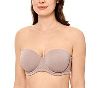 DELIMIRA Femme Soutien Gorge sans Bretelles Grande Taille avec Armature Bretelle Multiple Cameo Heather 100E