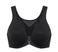 DELIMIRA Soutien Gorge Correcteur de Posture Fermeture Devant avec Armature Grande Taille Decollete Plongeant Non Rembourré Noir 90B