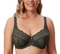 DELIMIRA Soutien Gorge Grande Taille avec Armatures Olive Verte 95C