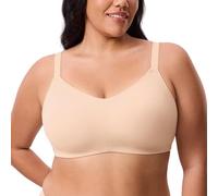 DELIMIRA Soutien Gorge sans Armature Grande Taille Beige 100C