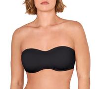 DELIMIRA Soutien Gorge sans Bretelles Grande Taille Invisible avec Armature Bandeau Minimiseur sans Rembourrage Noir 95C