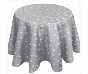 Delindo Lifestyle® Nappe neige de Noël grise ronde 160 cm