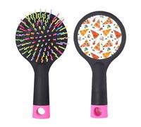Delious Food Pizza Illustration Pattern Salon Brosse à cheveux démêlante Base coussin