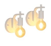 DELIPOP 2 Pièces Applique Murale Intérieure Vintage E27 Blanc