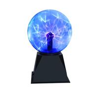 DELIPOP 6 Pouces Boule de Plasma, Lampe de Sphère Magique | Flash Lampe à Plasma Sphère Sensible au Son et au Toucher, Lumières de Nuit de Nouveauté de Lumière Bleu