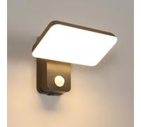 DELIPOP Applique Murale Extérieur 16W 3000K, IP65 Exterieur LED PIR Noir