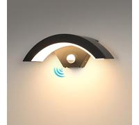 DELIPOP Applique Murale Extérieur IP65, 24W Lampe Murale PIR 3000K Noir