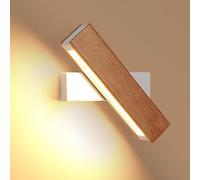 DELIPOP Applique Murale Intérieure Bois, 3000K Moderne Lampe de Murale LED
