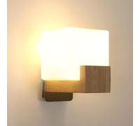 DELIPOP Applique Murale Intérieure Bois, Moderne E27 Lampe Murale