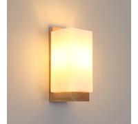 DELIPOP Applique Murale Intérieure Bois, Moderne E27 Lampe Murale en Verre