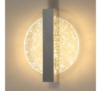 DELIPOP Applique Murale Intérieure LED, 12W Ronde Moderne Lampe Murale Acrylique, 3000K Blanc Chaud Eclairage Lumière Pour Salon Salle Escalier Chambre