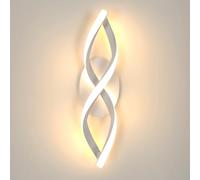 DELIPOP Applique Murale Intérieure LED, 16W 1800LM Lampe Murale Moderne, Éclairage Acrylique Luminaire Mural pour Chambre, Salon, Escalier, Couloir, Cuisine, 3000K Lumière Blanche Chaude