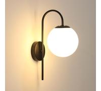 DELIPOP Applique Murale Intérieure Vintage, E27 Moderne Lampe Murale Noir