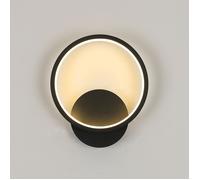 DELIPOP Applique Murale LED - Design Moderne et Minimaliste - 12W 3000K Lumière Chaude - Noir - Pour Escaliers, Couloir, Passage