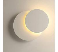 DELIPOP Appliques Murales Interieur Blanc, 10W Moderne Lampe Murale LED, Créatif 2 en 1, 360° Rotative 3000K Blanc Chaud Eclairage Lumière Pour Salon Salle Escalier Chambre