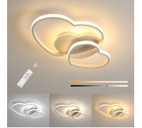 DELIPOP plafonnier chambre - 42W luminaire plafonnier LED dimmable pour chambre d'enfants - Lustre Plafond design de coeur - Blanc