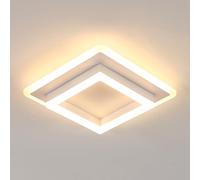 DELIPOP Plafonnier LED, 30 W 3600 LM Géométrique Design Lampe de Plafond Moderne, Luminaire Plafonnier Blanc en Acrylique pour Chambre Cuisine Coucher Chambre Couloir, Lumière Blanche Chaude 3000 K