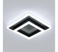 DELIPOP Plafonnier LED, 30 W 3600 LM Lampe de Plafond Moderne, Noir Carré Luminaire Plafonnier LED pour Chambre à Coucher, Salon, Couloir, Salle D'étude, 6500 K Lumière Blanche Froide